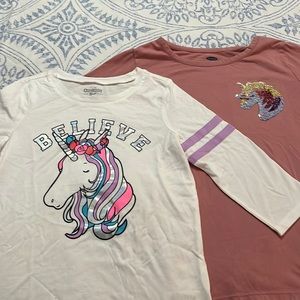 Big girl bundle size 8/10.  Osh kosh and old navy